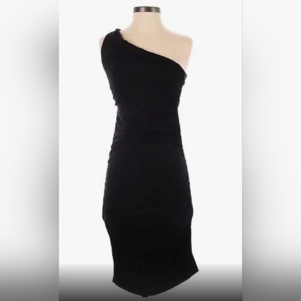 Black Kenneth Cole One Shoulder Dress
